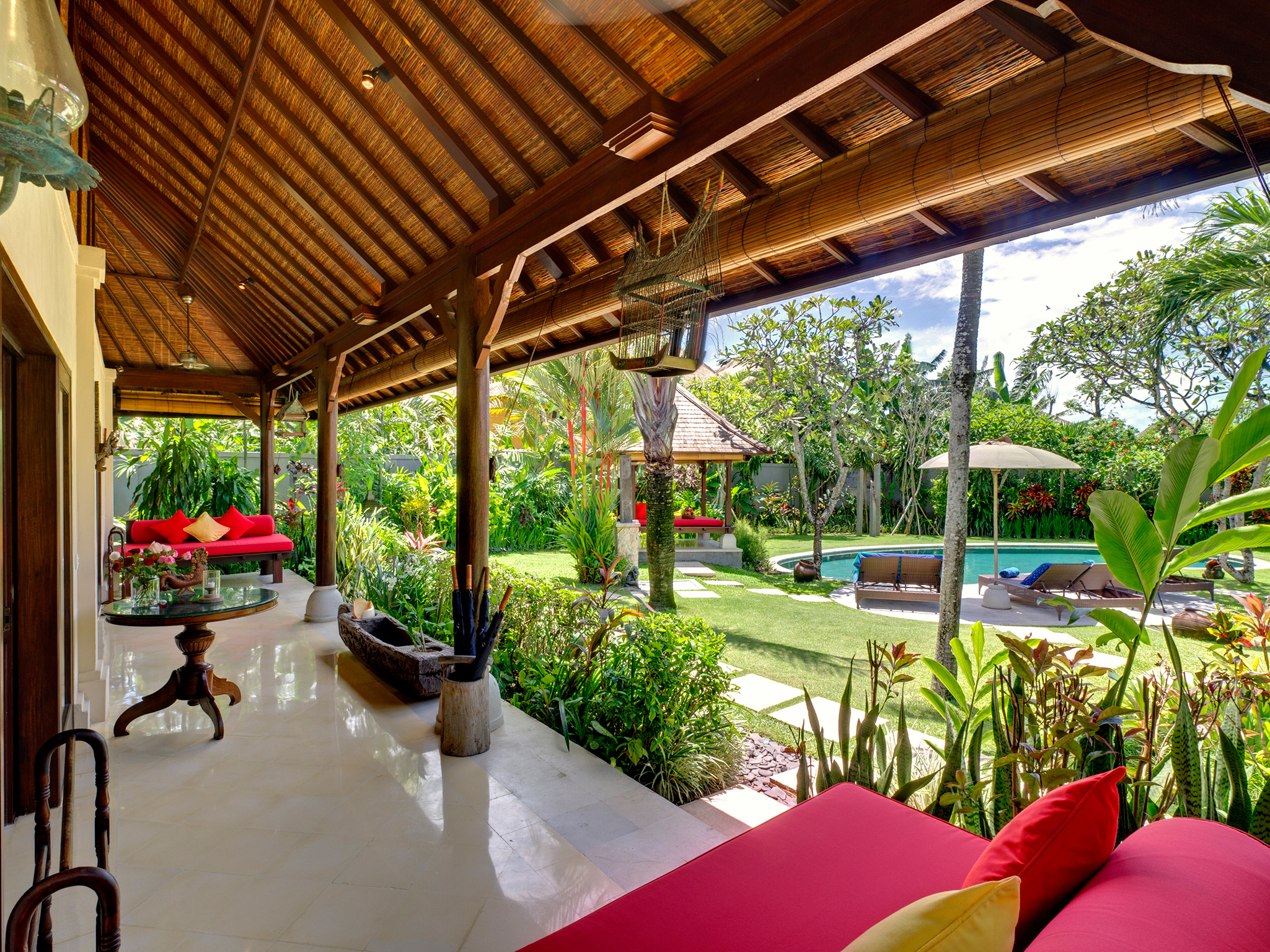 4. Villa Kakatua - Veranda for bedrooms 3 & 4 - Villa Kakatua, Canggu, Bali